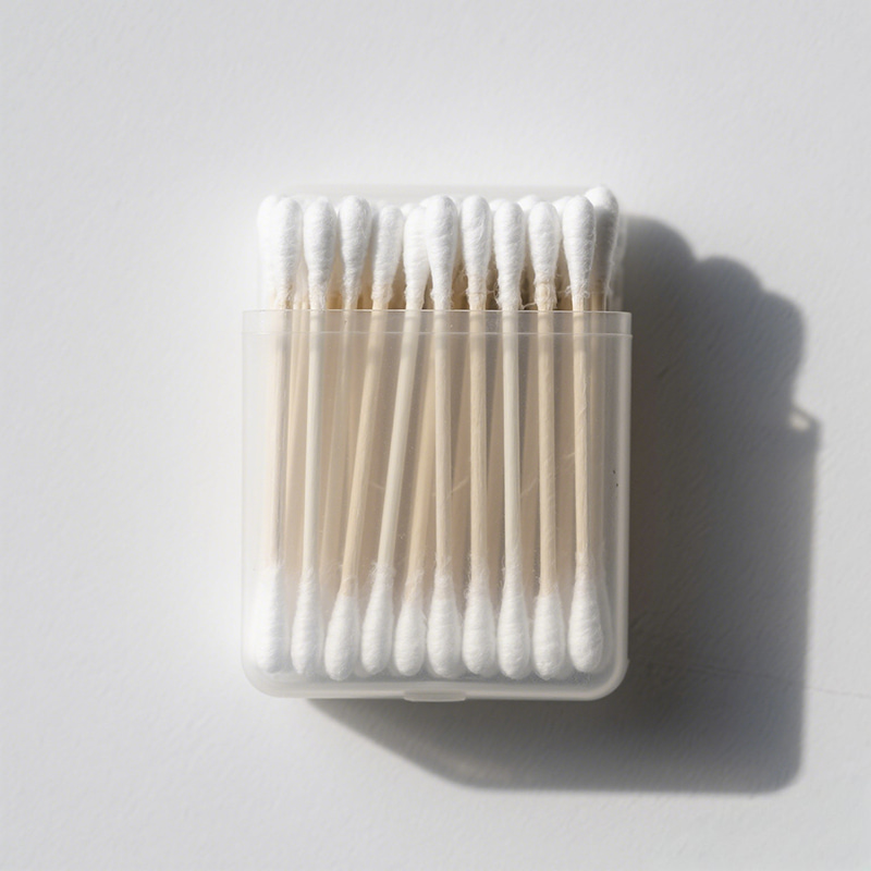 Plastic stokdoos wattenstaafjes